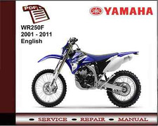Yamaha WR250F WR250 2001 - 2011 Service Repair Workshop Manual on USB