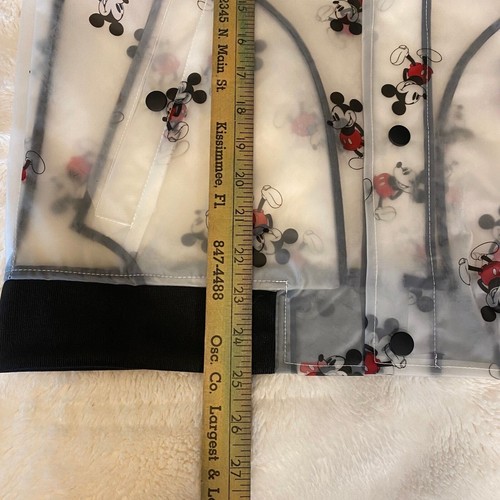 Disney Parks Mickey Mouse Transparent Snap Rain Jacket Size Small - Picture 6 of 8