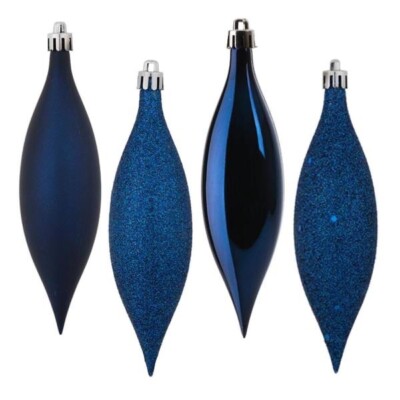 Vickerman 5.5'' Midnight Blue FInial Drop Christmas Ornament (8 pack) (N500131)