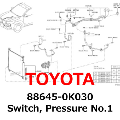 バイイー NEW】 Toyota Genuine Switch, Pressure No.1 88645-0K030