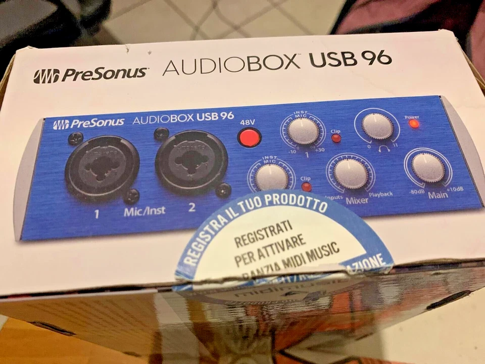 Scheda audio PreSonus AUDIOBOX USB 96 2 Channel Audio Interface come nuova - Immagine 3 di 3