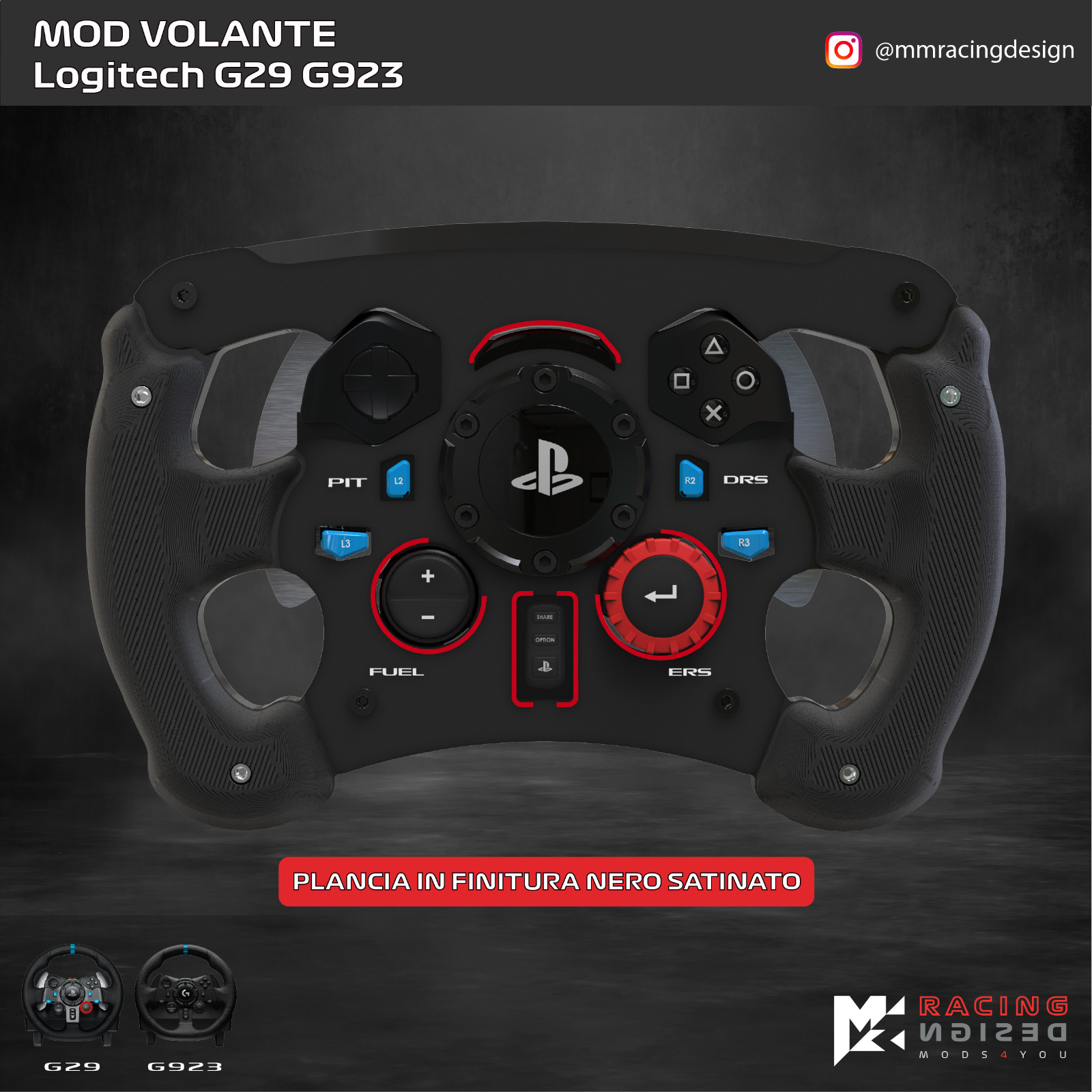 MOD UPGRADE CORONA F1 VOLANTE LOGITECH G29 G923 XBOX PS4 - GT SPORT foto 2
