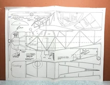 CESSNA C34 BALSA FREE FLIGHT MODEL AIRPLANE PLANS 25" WINGSPAN