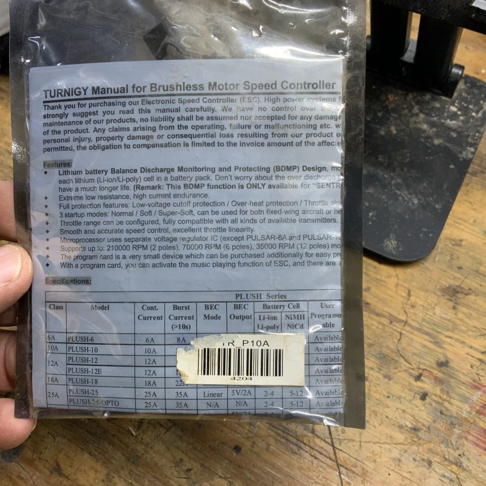 Turnigy Plush 10a Speed Controller RC Dc 5.5v-16.8v  - Image 4 of 4