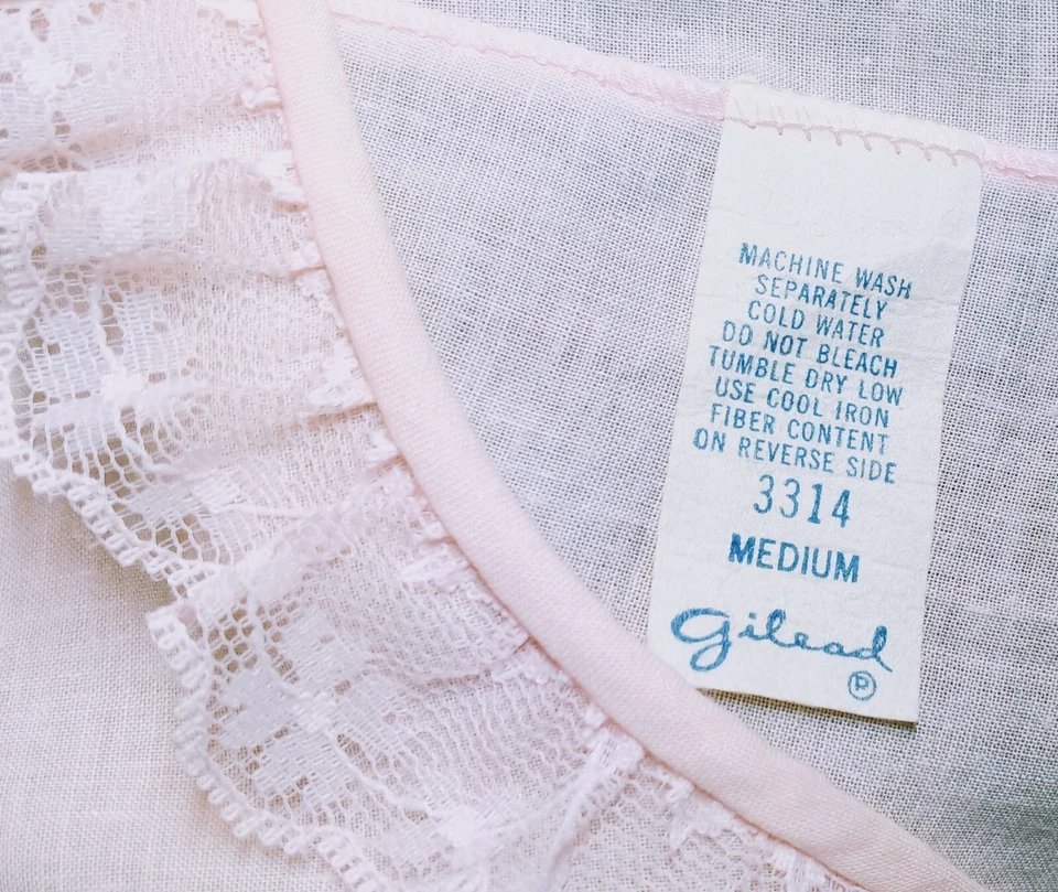 Gilead Pink Slip Nite Gown & Jacket Cottage Granny Core Prairie Long Med USA - Image 4 of 4