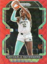 2022 Panini Prizm WNBA MICHAELA ONYENWERE #140 RED RUBY WAVE PRIZM LIBERTY
