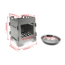 Diret Folding Wood Stove Pocket Alcohol Stove Outdoor Cooking Camping Backpackin