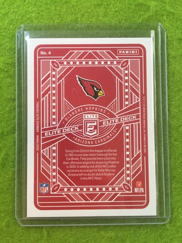 DEANDRE HOPKINS GOLD PRIZM CARD JERSEY #10 CARDINALS 2020 Elite Deck Gold # /10 - Picture 2 of 12