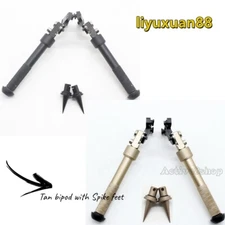 6-9"Tactical Rifle Adjustable Bipod Directly Attach To M-Rail W/Spike Feet