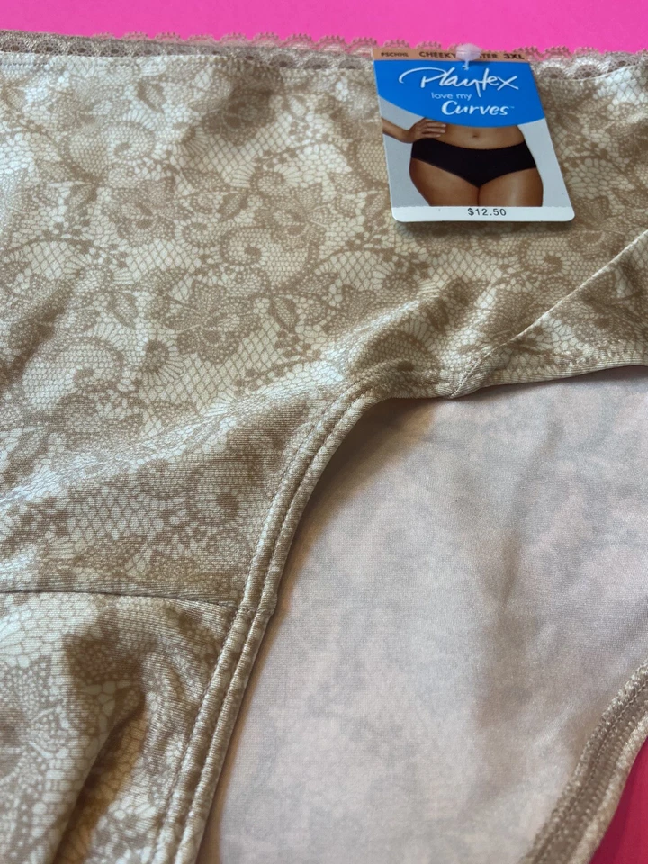 NEW! 2 PAIRS PLAYTEX CHEEKY HIPSTER PANTIES / 3XL / $25 - Image 3 of 4