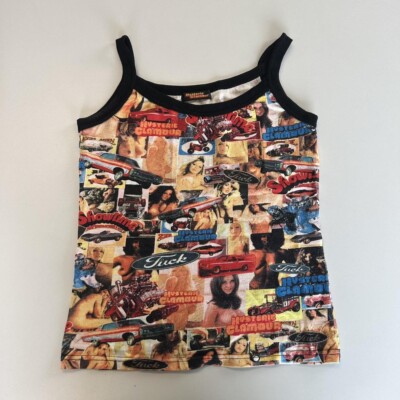 Rare Vintage 90s Hysteric Glamour tank top. All Over Print Cars