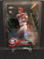 2018 Topps Chrome RC Rhys Hoskins Auto! Green Ref /99! Phillies