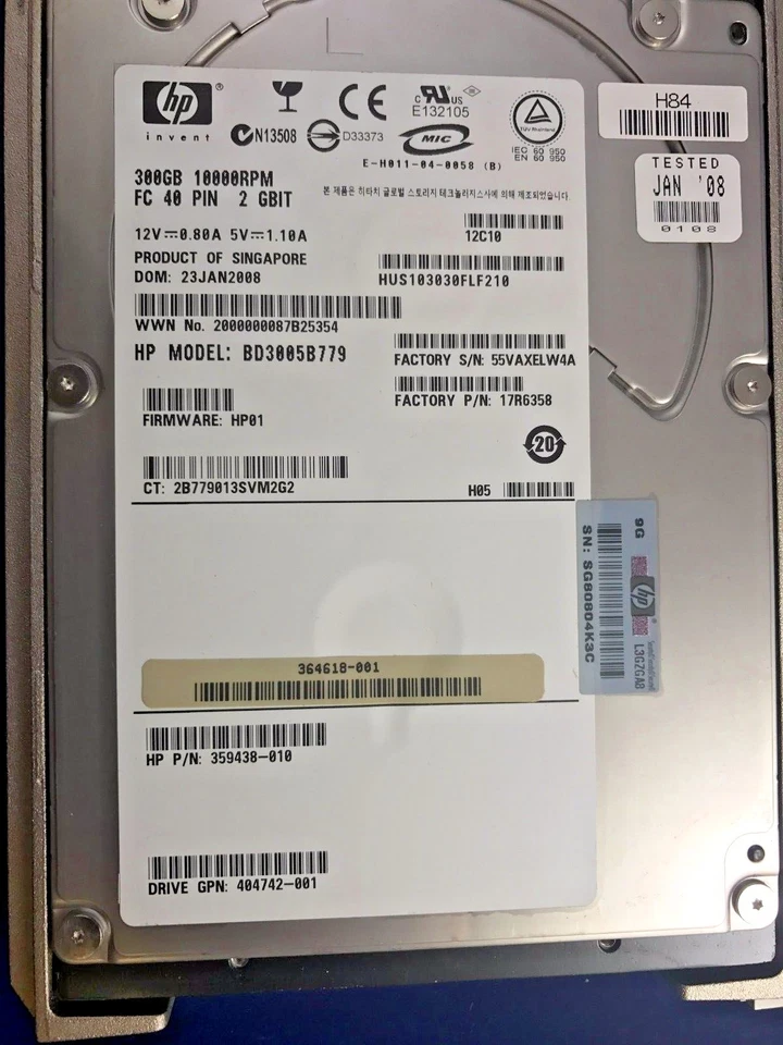 HP 300GB 3.5" Hard Drive 364622-B22 366023-001 366023-002 10000 fibre channel - Image 4 of 4