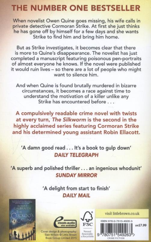 Thumbnail - Robert Galbraith | The Silkworm | Taschenbuch | Englisch (2015) | A