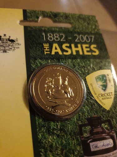 2007 The ASHES 1882 - 2007 Cricket Australia $1 Uncirculated RAM Coin & Card - Picture 3 of 3
