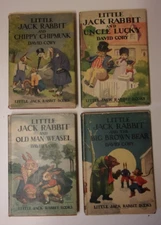 Lot of four 1920s "Little Jack Rabbit" books, David Cory (with dust jackets)