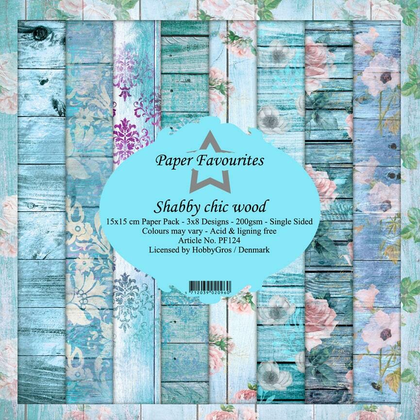 Dixi Craft Shabby Chic Wood Planks Roses 6 x 6 Paper Pad Birthday Card Making
