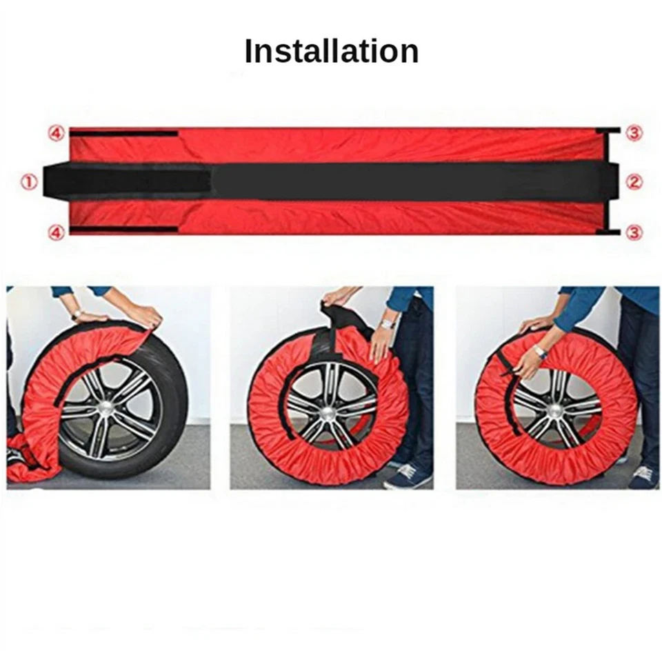 Spare Tire Cover Protection Tyre Wheel Storage Bag Adjustable For 15-20in Tires - Изображение 2 из 4