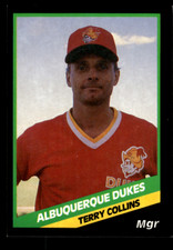 1988 CMC # 25 Terry Collins Card (ML2) Albuquerque Dukes Los Angeles Dodgers