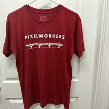 Columbia Pixelworker Local 803 T Shirt Mens Made in USA Red
