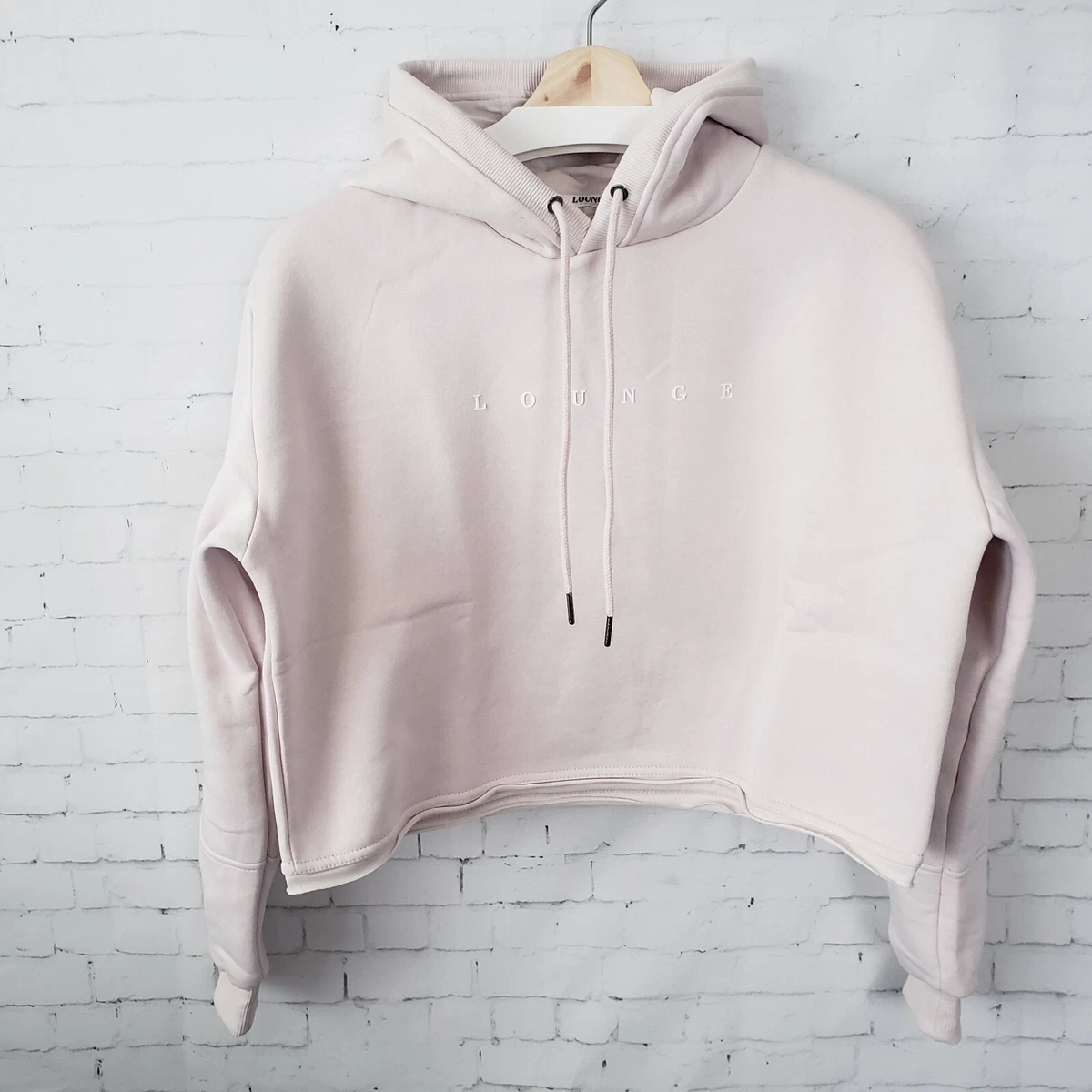 Branded store cropped hoodie