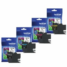 Brother LC3013 BK/C/M/Y High Yield Ink Cartridge Set 400 Yield 