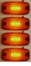 4X 24V LED Feux De Position Latéraux Orange Pour Camion Remorque Fourgonnette