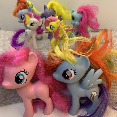 My Little Pony Rarity Rainbow Dash Pinkie Pie 6  3'' 2.5  Figures Lot of 7
