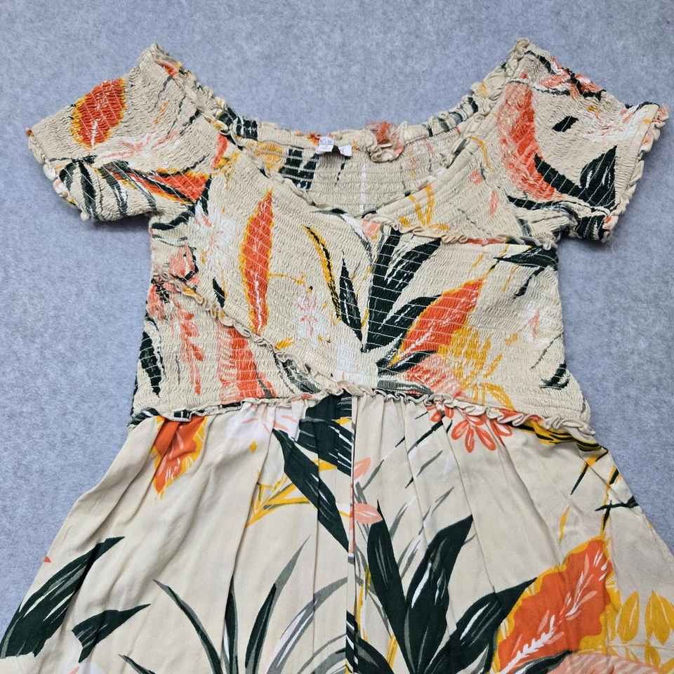 Mono Patrons of Peace Mujer Pequeño Floral Pierna Ancha Boho Hombro Descubierto Rayón Foto 2 de 4