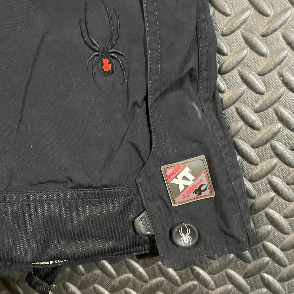 Calça de esqui infantil Spyder Snow Bibs alças ajustáveis isoladas preta tamanho 14 - Imagem 4 de 4