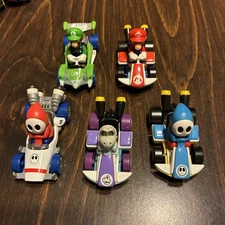 Super Mario Kart Hot Wheels Dry Bones Shy Guy Luigi Lot of 5 Cars - Very Nice