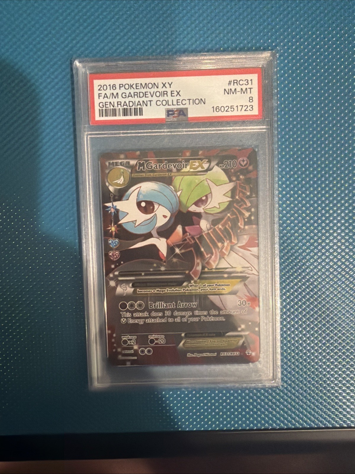 2016 Pokemon XY M Gardevoir EX #RC31 Gen: Radiant Collection Holo Psa8 New Cert.
