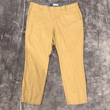 Old Navy Athletic Built-In Flex Chino Pants Mens 42x30 Khaki Tan NWT 805051-00-1