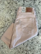 NWT Levi's Womens Pink 721 High-Rise Pockets Denim Skinny Leg Jeans Size 28