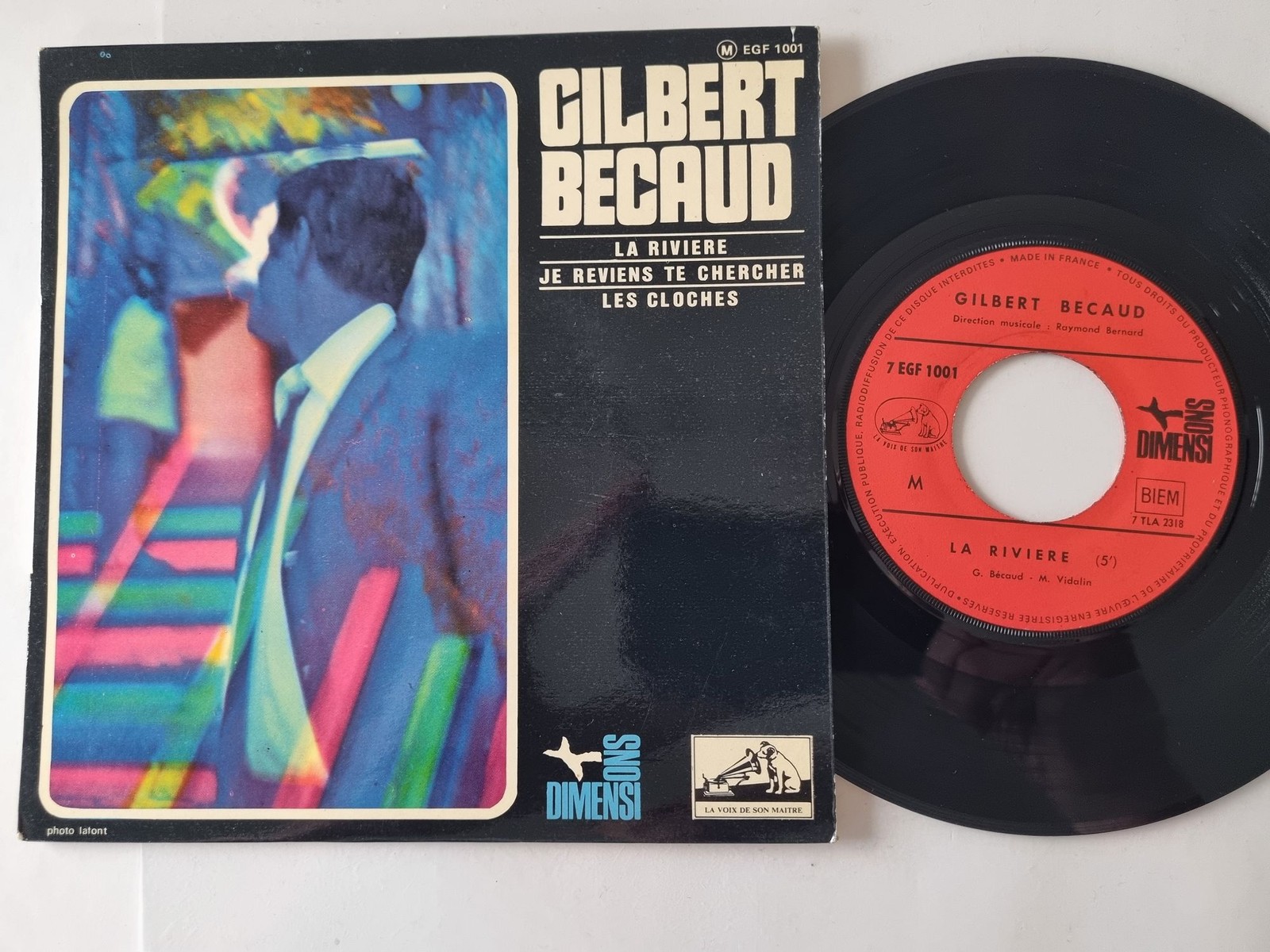 Gilbert Bécaud - La Rivière 7'' Vinyl France