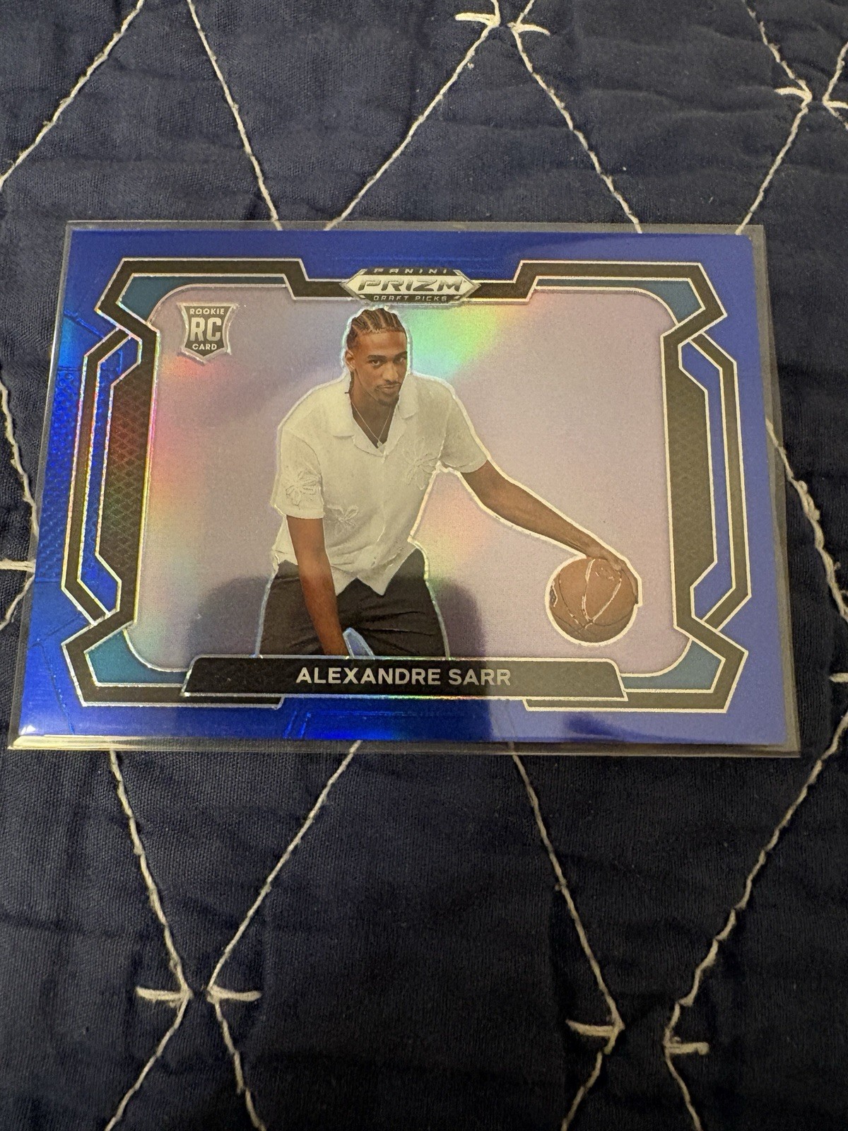 2024 Prizm Draft Picks Alexandre Sarr Blue #/199 #52 Variation RC