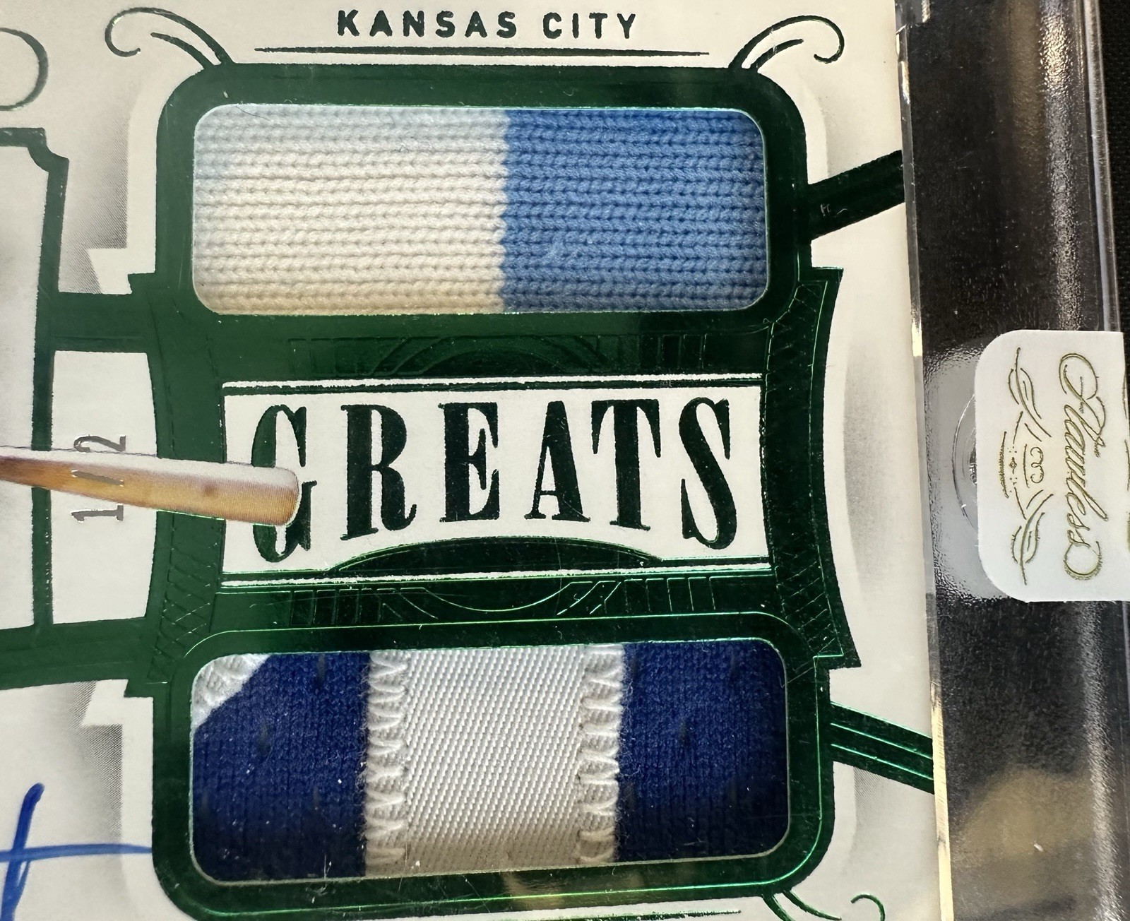 GEORGE BRETT 2020 Panini Flawless Greats - Dual Patch AUTO -KC Royals - HOF #/2 view 4