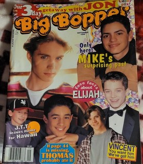 Big Bopper Magazine September 1994 Jtt Jonathan Brandis Elijah Wood Mike Vitar