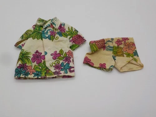 Vintage Barbie Ken 1974 BEST BUY #7760 HAWAIIAN Outfit Floral Top & Shorts