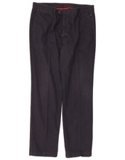 Tommy Hilfiger Herren Straight Anzug Hose W36 L32 Navy Blau Baumwolle AY08