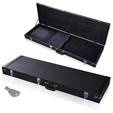 Electric Bass Guitar Hard Square Case Wooden Hard Shell Carrying Case Lockable