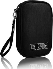 Travel Electronics Organizer Cable Storage Bag Pouch, Color Black 