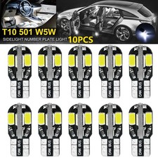 10pcs Led T10 194 168 W5w Canbus White Dome License Side Marker Light Bulb 6000k 10pcs Led T10 194 168 W5w Canbus White Dome License Side Marker Light Bulb 6000k