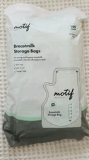 Motif Medical Breastmilk Storage Bags 100 Count 8 oz Single Use New (2-Pack)