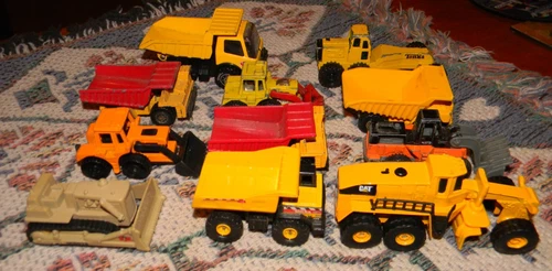Lot Of 11 Vintage Tonka, Hot Wheels, Matchbox, Funrise Construction Vehicles
