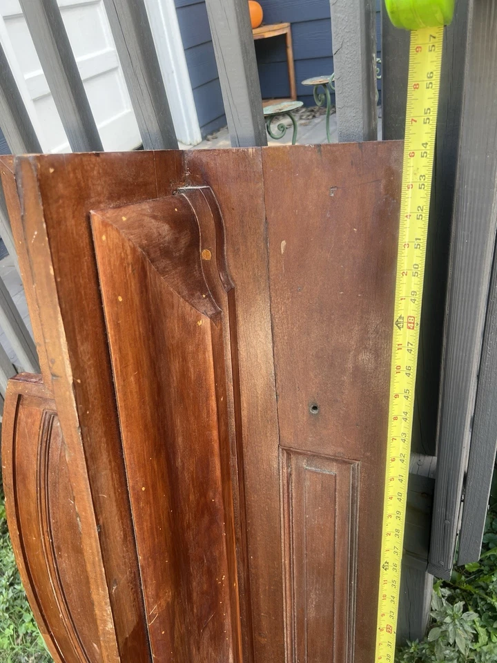 Antique Victorian Era Mahogany Fireplace Mantle Top - Image 4 of 4