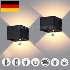 2/4x Akku Wandleuchte mit Bewegungsmelder LED...