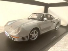 *SUPER RARE* Autoart 1/18 Porsche 959 (Silver) Diecast Car Model ☆CUSTOM PLATE☆
