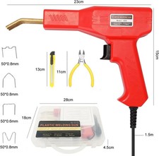 Plastic Welder Kit Soldering Hot Stapler Bumper Repair Welding Gun 200 Staples