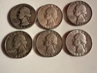New Listing90% silver washington quarters 1945 D, 1962, 1962D, 1963 D,  and two 1964 D's
